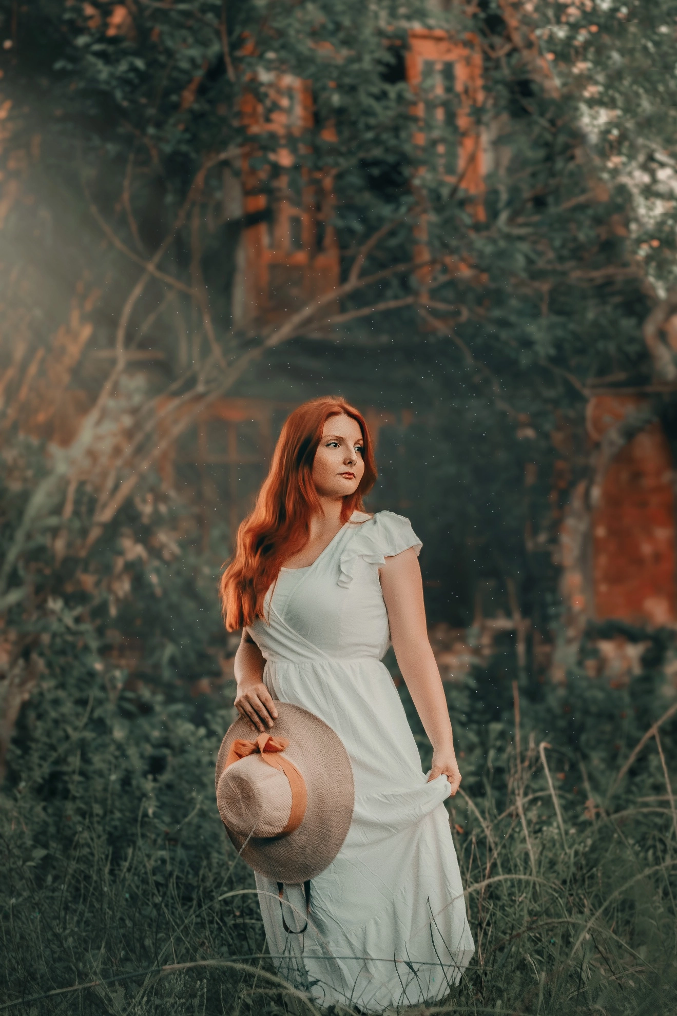 Retrato de mulher em meio à natureza
